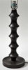 Table Lamp Base; Mahogany wood, faceted post, round base