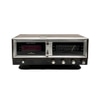Clock Radio; Silver, Dark brown wood
