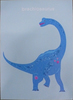 Unframed Cleared Poster; Brachiosaurus on Light Blue