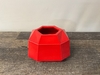 Red Geodesic Vase