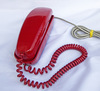 Red Trimline Rotary Phone - 70s
