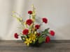 SILK Vintage Red Carnation Arrangement