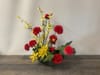 SILK Vintage Red Carnation Arrangement