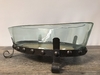 Glass Oval Metal Footed Container