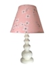 Table Lamp; bubble base, off white high gloss resin =