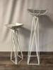 Tall White Modern Metal Pedestal
