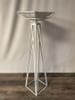 Tall White Modern Metal Pedestal