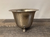 Silver Hammered Footed Vase