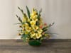 SILK Vintage Gold and Green Arrangement