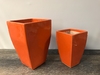 7” Orange Ceramic Vase
