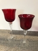 Red Glass Stemware Vase B