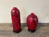 Maroon Embossed Vase