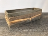 Burlap Wood Container A