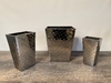 Narrow Chrome Dimple Vase