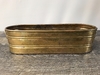 Brass Diamond Hammered Oval Container