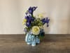 SILK Blue Elephant Arrangement