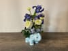 SILK Blue Elephant Arrangement