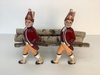 Antique Hessian Soldier Andirons