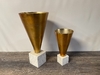 Gold Metal Cone Vase A