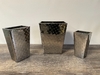 Large Chrome Dimple Vase