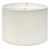Lamp Shade; white linen, straight drum shape