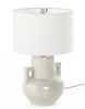 Lamp Shade; white linen, straight drum shape