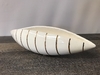 Vintage Ceramic White and Gold Stripe Boat