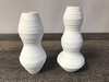 White Ceramic Tiered Gourd Bud Vase A