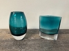 Blue Tear Drop Crystal Vase