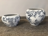 Blue and White Ceramic Floral Vase B