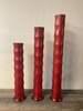 Tall Red Bamboo Vase