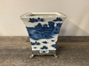 Asian Blue and White Footed Tapered Vase