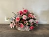 Silk Pink Rose Basket