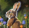 Bunny in Flowers Painting