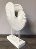 White Plaster Raised Shell