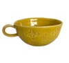 Mug; Stoneware, Ochre yellow crackle glaze,
