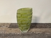 Green Crystal Frosted Brick Vase