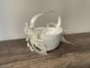 SILK White Flower Girl Basket