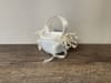 SILK White Flower Girl Basket