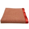 Throw Blanket, Wool; Salmon, pink, and white