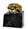Book End, gold plated bear