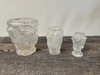 Small Lalique Style Vases