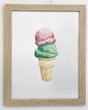 Ice Cream Cone Watercolor