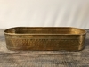 Brass Hammered Oval Container A