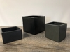 5” Black Ceramic Square Vase