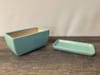Mint Ceramic Planter with Dish
