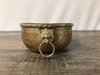 Brass Hammered Lion Oval Dish