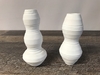 White Ceramic Tiered Gourd Bud Vase B