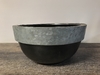 Black Ceramic Galvanized Metal Rim Bowl A