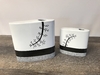 Asian Black and White Oval Vase B